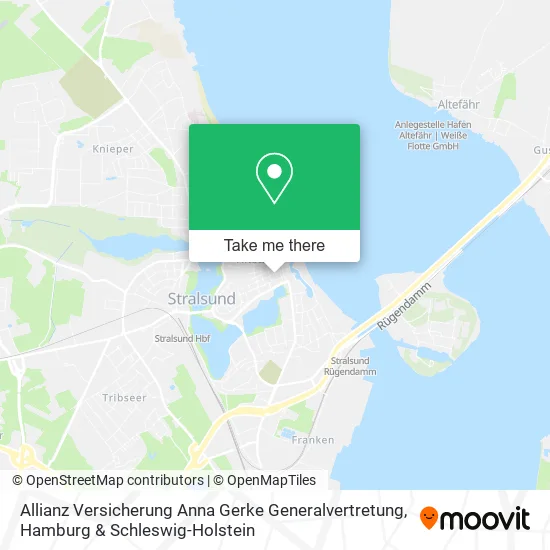 Карта Allianz Versicherung Anna Gerke Generalvertretung
