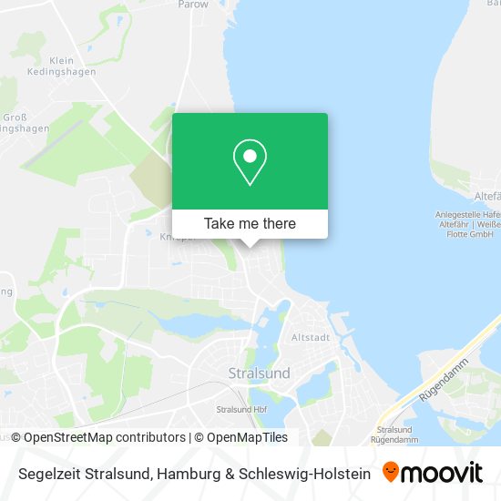 Segelzeit Stralsund map