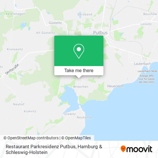 Restaurant Parkresidenz Putbus map