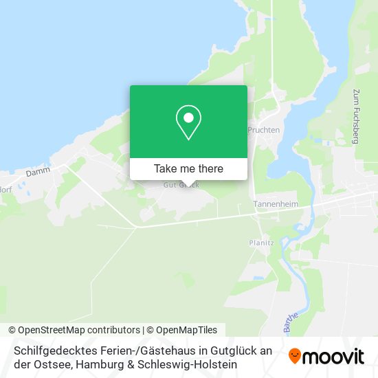 Schilfgedecktes Ferien- / Gästehaus in Gutglück an der Ostsee map