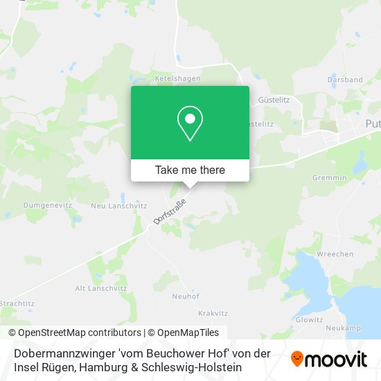 Dobermannzwinger 'vom Beuchower Hof' von der Insel Rügen map