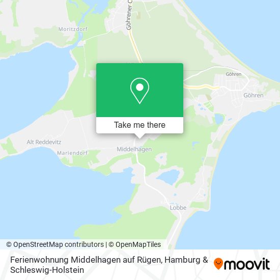 Ferienwohnung Middelhagen auf Rügen map