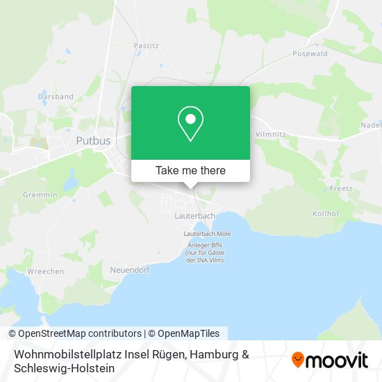 Wohnmobilstellplatz Insel Rügen map