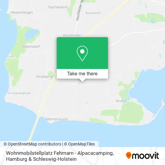 Карта Wohnmobilstellplatz Fehmarn - Alpacacamping