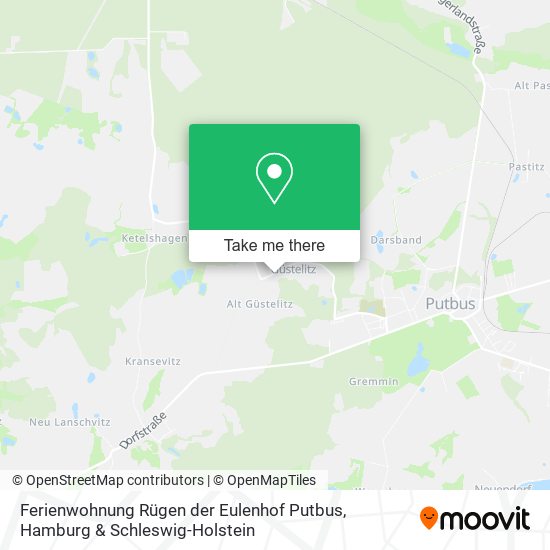 Ferienwohnung Rügen der Eulenhof Putbus map