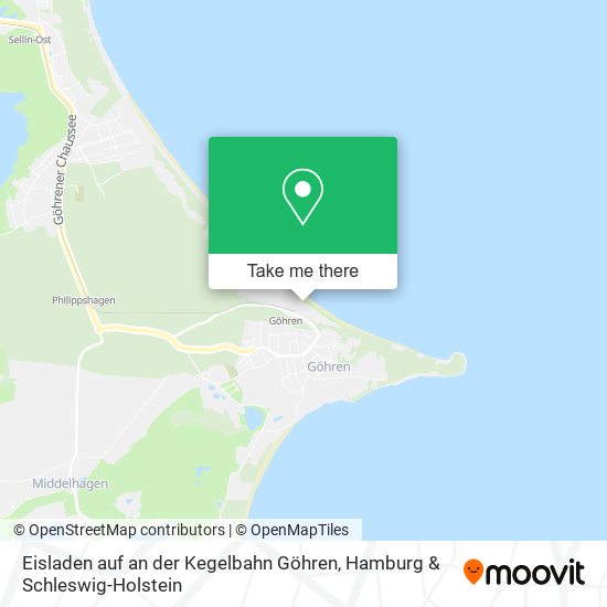 Eisladen auf an der Kegelbahn Göhren map