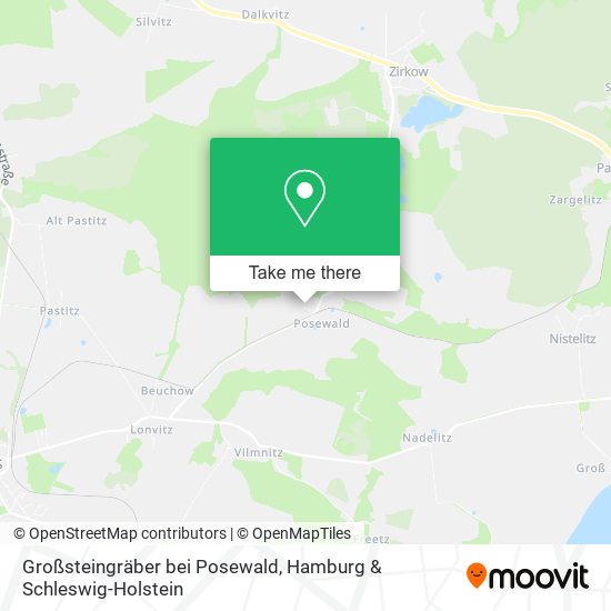 Großsteingräber bei Posewald map