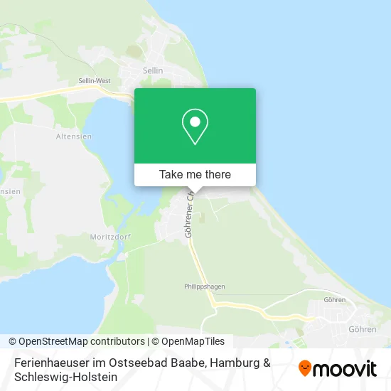 Карта Ferienhaeuser im Ostseebad Baabe