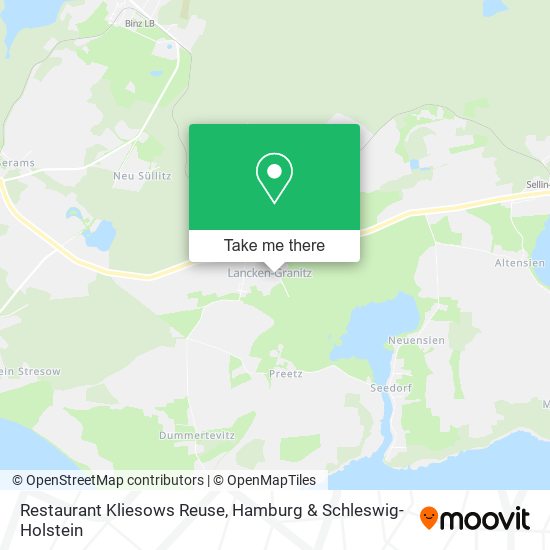 Restaurant Kliesows Reuse map