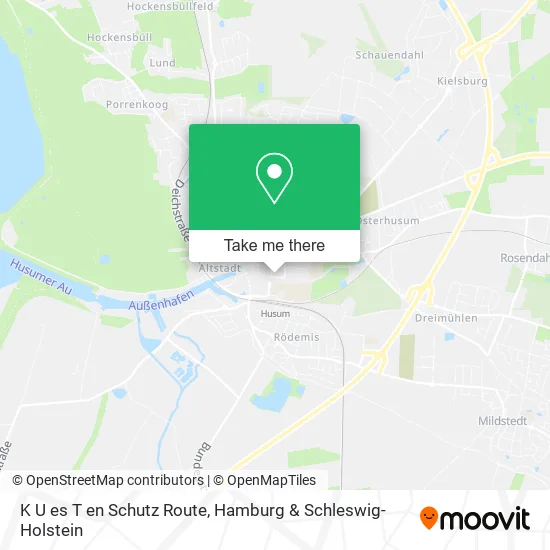 Карта K U es T en Schutz Route