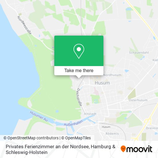 Privates Ferienzimmer an der Nordsee map