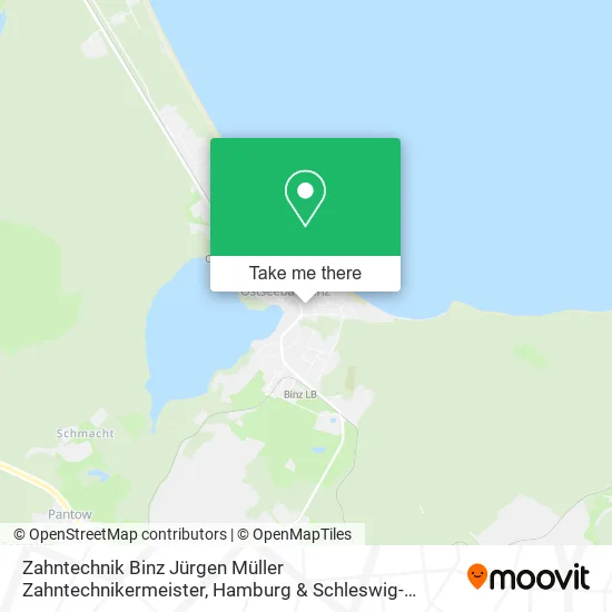 Карта Zahntechnik Binz Jürgen Müller Zahntechnikermeister
