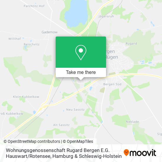 Wohnungsgenossenschaft Rugard Bergen E.G. Hauswart / Rotensee map