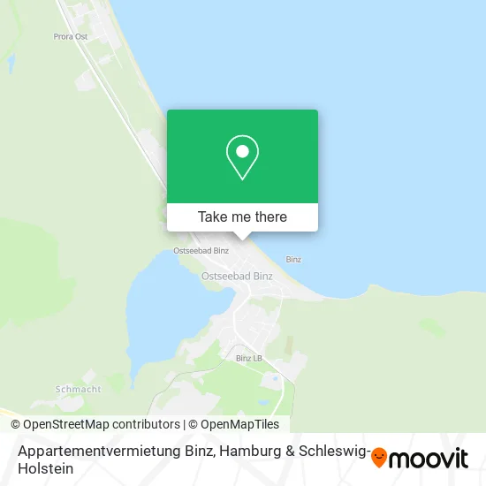 Карта Appartementvermietung Binz