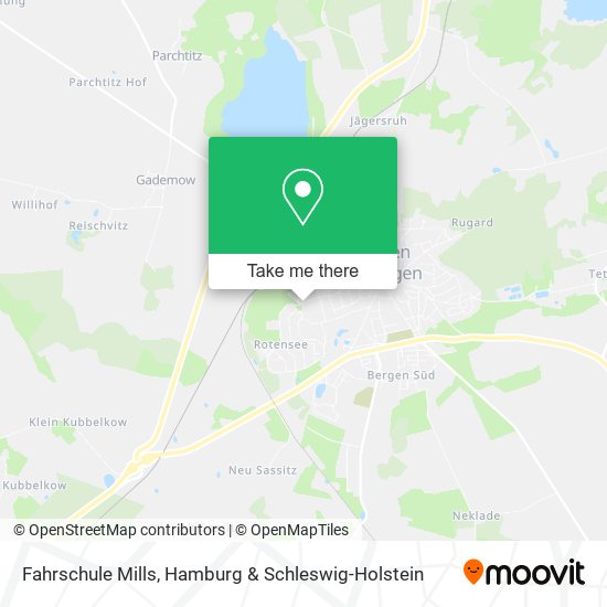 Fahrschule Mills map