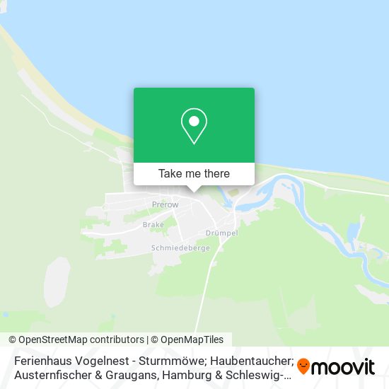 Ferienhaus Vogelnest - Sturmmöwe; Haubentaucher; Austernfischer & Graugans map