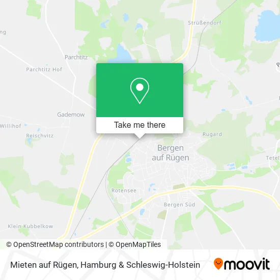 Карта Mieten auf Rügen