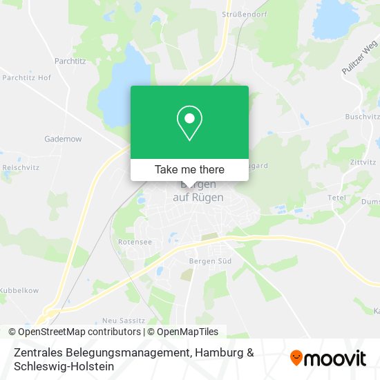 Карта Zentrales Belegungsmanagement