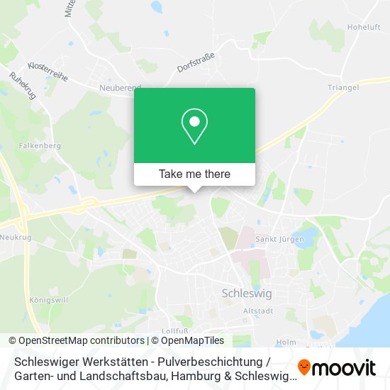 Карта Schleswiger Werkstätten - Pulverbeschichtung / Garten- und Landschaftsbau