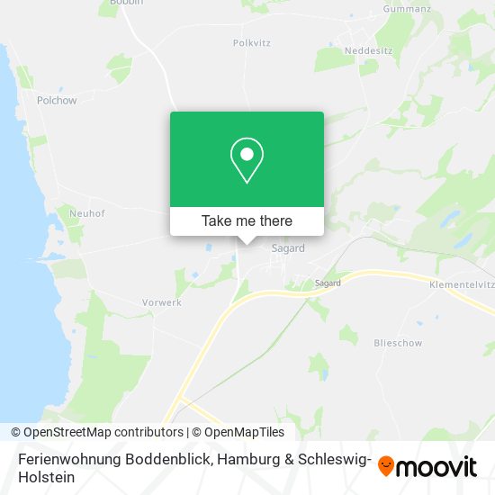 Ferienwohnung Boddenblick map