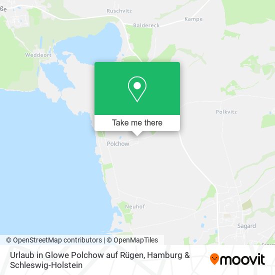 Urlaub in Glowe Polchow auf Rügen map