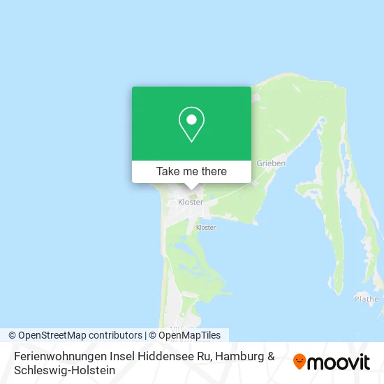 Карта Ferienwohnungen Insel Hiddensee Ru