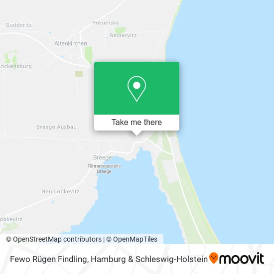 Карта Fewo Rügen Findling