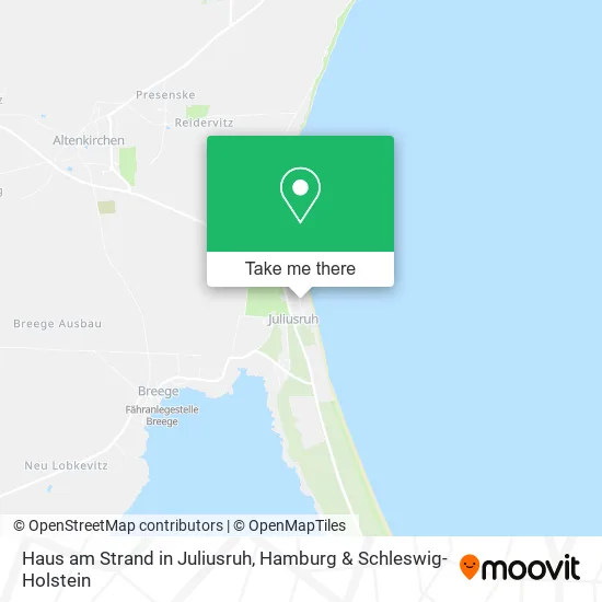 Карта Haus am Strand in Juliusruh