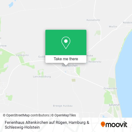 Ferienhaus Altenkirchen auf Rügen map