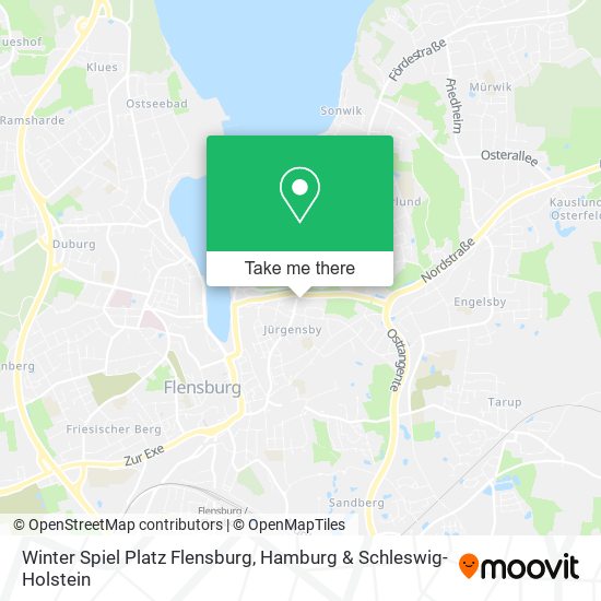 Winter Spiel Platz Flensburg map
