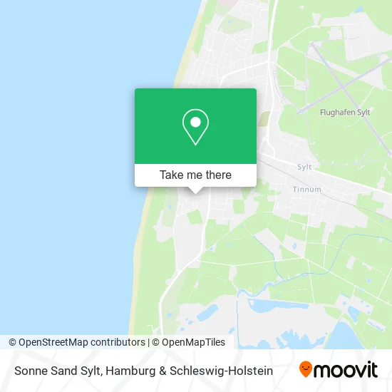 Sonne Sand Sylt map