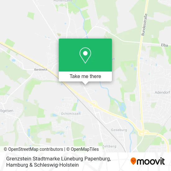Карта Grenzstein Stadtmarke Lüneburg Papenburg
