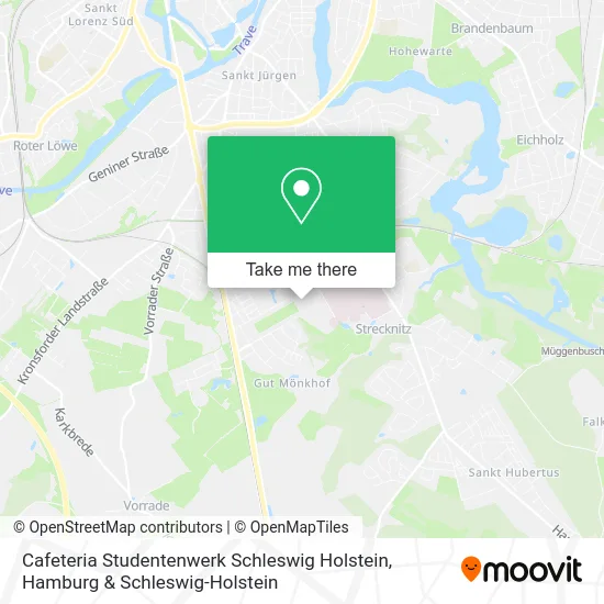 Карта Cafeteria Studentenwerk Schleswig Holstein