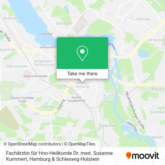 Карта Fachärztin für Hno-Heilkunde Dr. med. Susanne Kummert