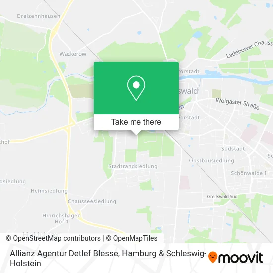 Карта Allianz Agentur Detlef Blesse