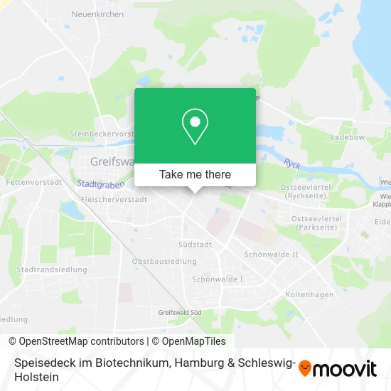 Карта Speisedeck im Biotechnikum