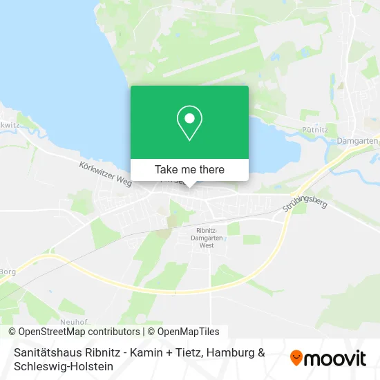 Карта Sanitätshaus Ribnitz - Kamin + Tietz