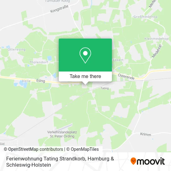 Карта Ferienwohnung Tating Strandkorb