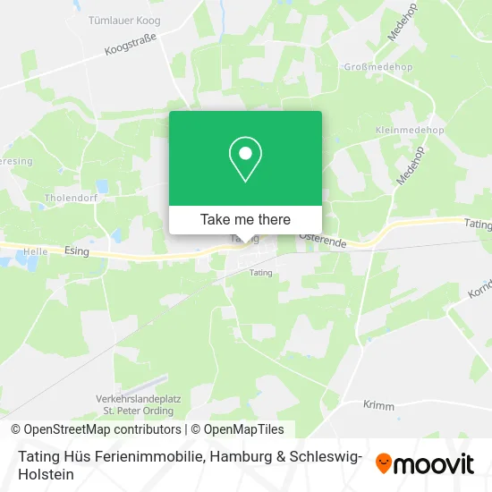 Карта Tating Hüs Ferienimmobilie