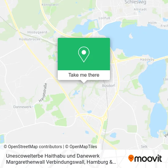 Карта Unescowelterbe Haithabu und Danewerk Margarethenwall Verbindungswall