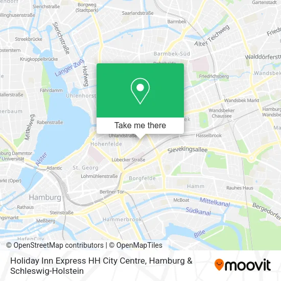 Карта Holiday Inn Express HH City Centre