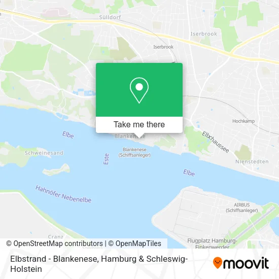 Карта Elbstrand - Blankenese