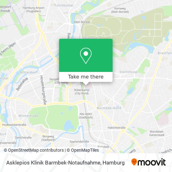 Asklepios Klinik Barmbek-Notaufnahme map