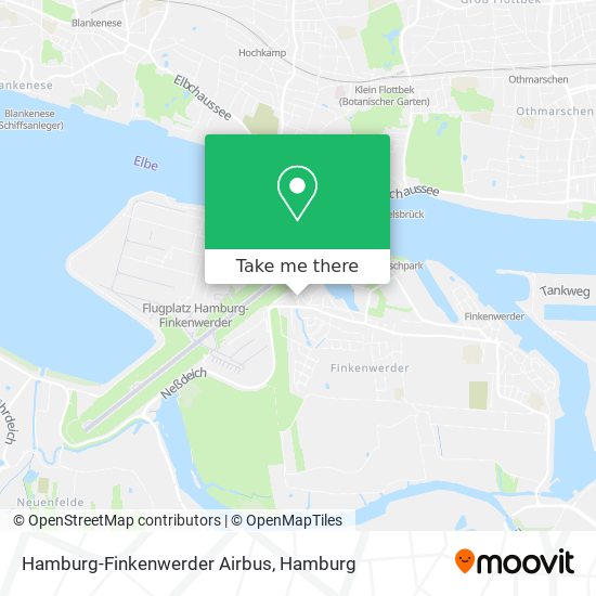 Hamburg-Finkenwerder Airbus map