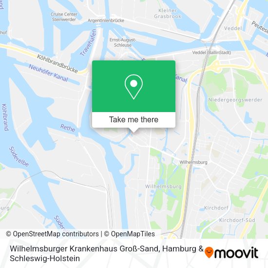 Wilhelmsburger Krankenhaus Groß-Sand map