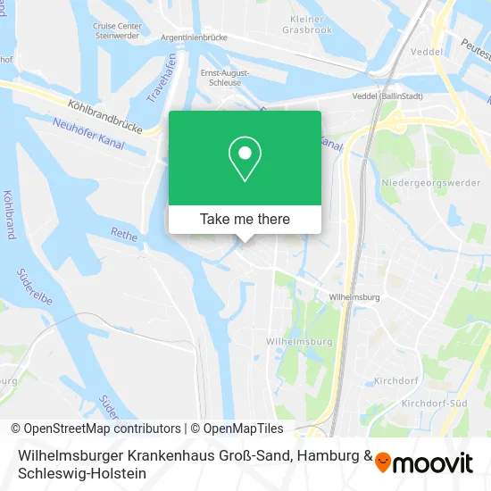 Wilhelmsburger Krankenhaus Groß-Sand map