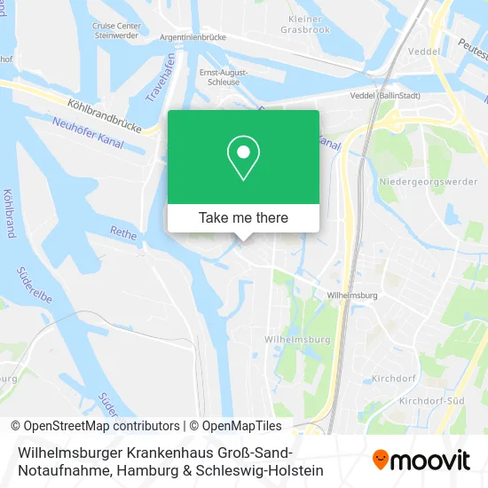 Wilhelmsburger Krankenhaus Groß-Sand-Notaufnahme map