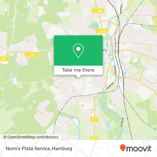 Nomi's Pizza Service map