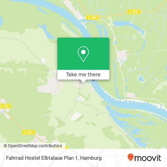 Fahrrad Hostel Elbtalaue Plan 1 map