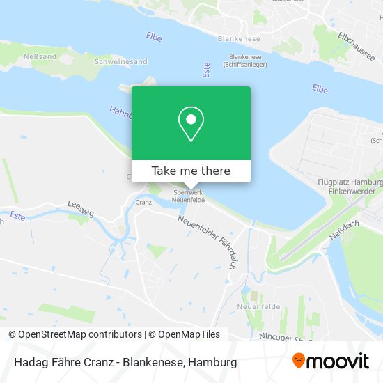 Карта Hadag Fähre Cranz - Blankenese